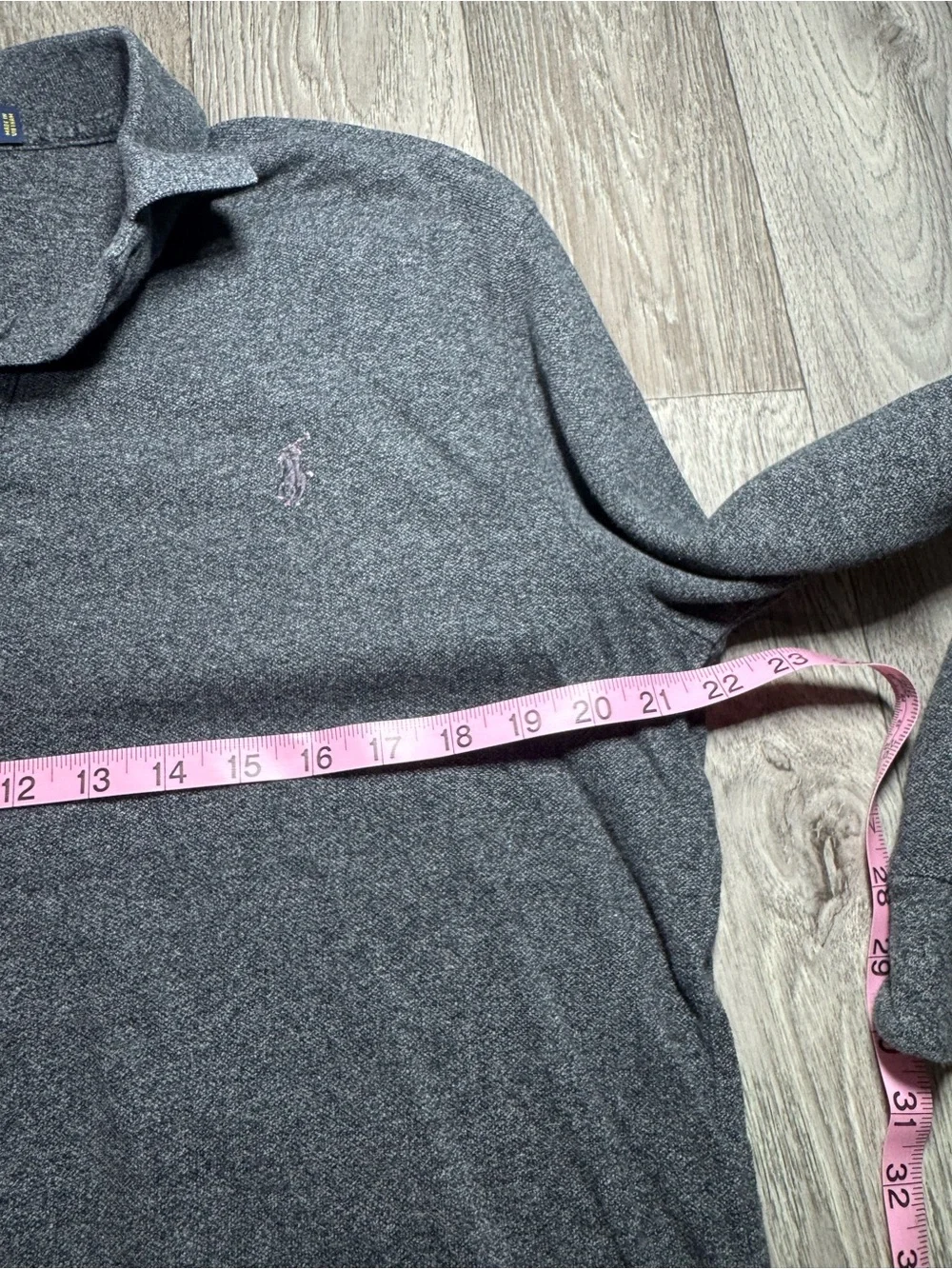 Polo by Ralph Lauren Long-Sleeve Heather Charcoal Polo Shirt
